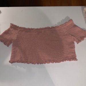 Ambiance Pink Crop Top with Drop Down Sleeves 💙